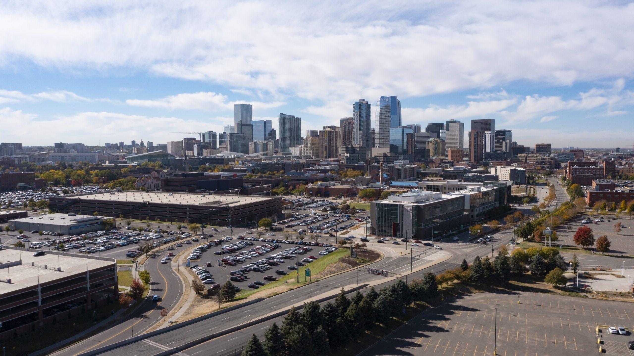 Auraria Campus fall aerials.